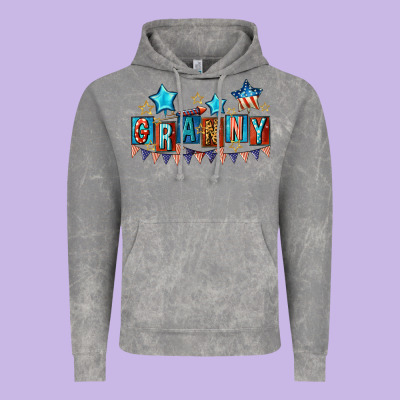 American Granny 4th Of July Vintage Hoodie Designed By Cowgirlartshop
