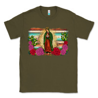 Army Green western our lady of guadalupe Classic Tee - JahusDesignShop