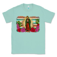 Seafoam western our lady of guadalupe Classic Tee - JahusDesignShop