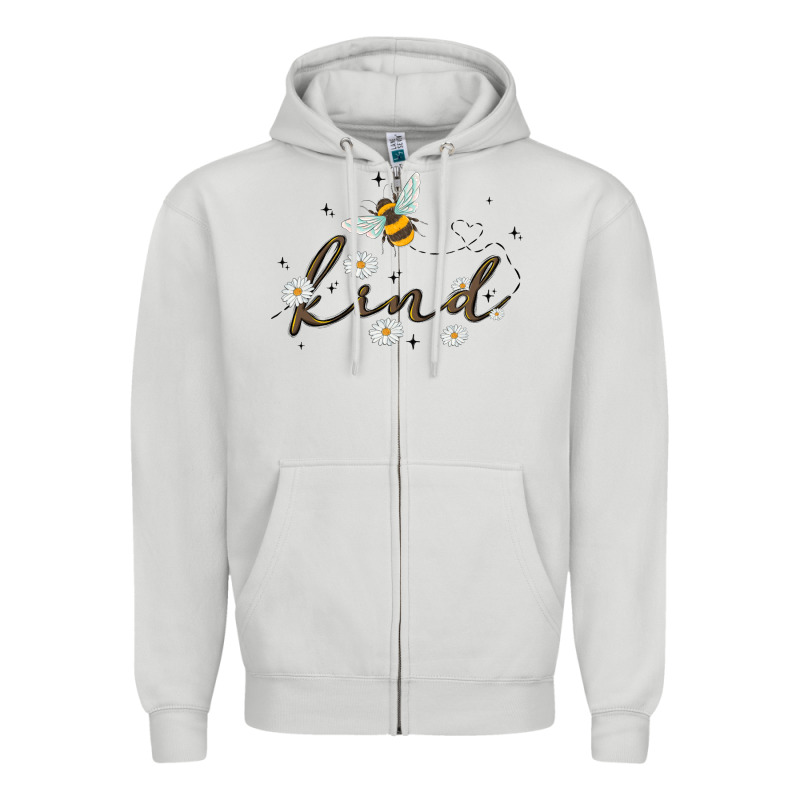 Bee Kind Zipper Hoodie by MaliasSmallBusiness | Teevron
