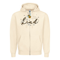 Sandshell bee kind Zipper Hoodie - MaliasSmallBusiness