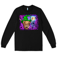 Black highland cow halloween Long Sleeve Tee - JahusDesignShop