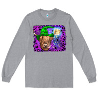 Heather Grey highland cow halloween Long Sleeve Tee - JahusDesignShop