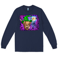 Navy highland cow halloween Long Sleeve Tee - JahusDesignShop