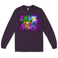 Plum highland cow halloween Long Sleeve Tee - JahusDesignShop