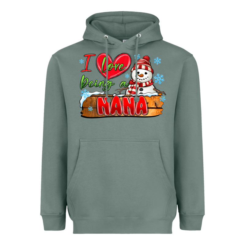 I Love Being A Nana Heavyweight Hoodie by MaliasSmallBusiness | Teevron
