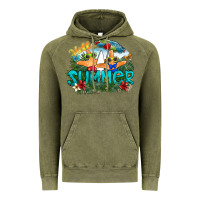 Vintage Olive hello summer Vintage Hoodie - SublimationCraftShop