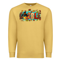 Antique Gold gobble with thanksgiving turkeys Premium Sweatshirt - MaliasSmallBusiness