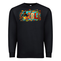 Black gobble with thanksgiving turkeys Premium Sweatshirt - MaliasSmallBusiness