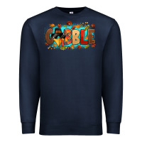 Navy gobble with thanksgiving turkeys Premium Sweatshirt - MaliasSmallBusiness