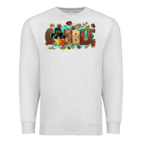 Oatmeal Heather gobble with thanksgiving turkeys Premium Sweatshirt - MaliasSmallBusiness