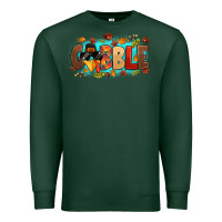 Sports Green gobble with thanksgiving turkeys Premium Sweatshirt - MaliasSmallBusiness