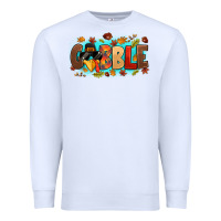 White gobble with thanksgiving turkeys Premium Sweatshirt - MaliasSmallBusiness