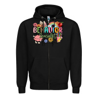Black behavior specialist Zipper Hoodie - MaliasSmallBusiness