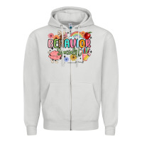 Dove Grey behavior specialist Zipper Hoodie - MaliasSmallBusiness