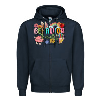 Navy behavior specialist Zipper Hoodie - MaliasSmallBusiness