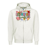Oatmeal Heather behavior specialist Zipper Hoodie - MaliasSmallBusiness