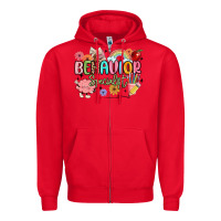 Red behavior specialist Zipper Hoodie - MaliasSmallBusiness