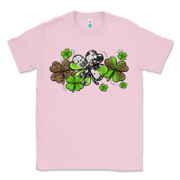 Bubblegum Pink Western Cowhide Leopard Glitter Shamrocks Classic Tee - Jasminsmagicworld