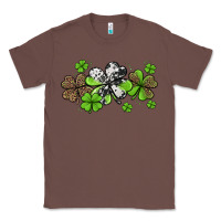 Chestnut Western Cowhide Leopard Glitter Shamrocks Classic Tee - Jasminsmagicworld