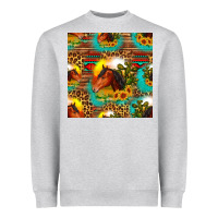 Heather Grey desert horse seamless patern Heavyweight Sweatshirt - HRA Design Shop