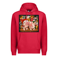 Cardinal Christmas pigs tumbler Premium Hoodie - Jasminsmagicworld