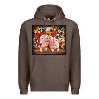 Coffee Christmas pigs tumbler Premium Hoodie - Jasminsmagicworld