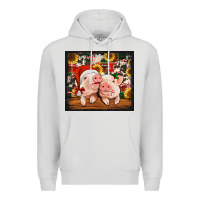 Dove Grey Christmas pigs tumbler Premium Hoodie - Jasminsmagicworld