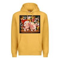 Mustard Christmas pigs tumbler Premium Hoodie - Jasminsmagicworld