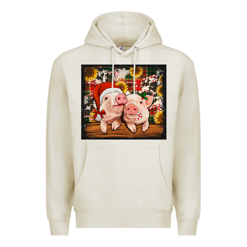 Christmas Pigs Tumbler Premium Hoodie by Jasminsmagicworld | Teevron