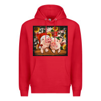 Red Christmas pigs tumbler Premium Hoodie - Jasminsmagicworld