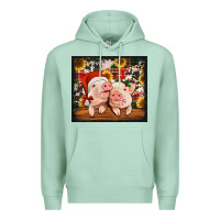 Seafoam Christmas pigs tumbler Premium Hoodie - Jasminsmagicworld