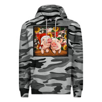 Slate Camo Christmas pigs tumbler Premium Hoodie - Jasminsmagicworld
