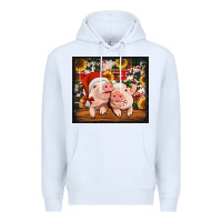 White Christmas pigs tumbler Premium Hoodie - Jasminsmagicworld