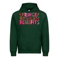 Forest Green Fringe with benefits Valentine's Day Urban Hoodie - HowdyJamesFarm