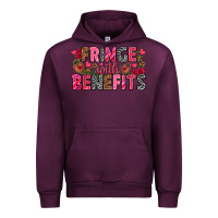 Mauve Wine Fringe with benefits Valentine's Day Urban Hoodie - HowdyJamesFarm