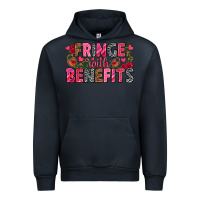 Navy Fringe with benefits Valentine's Day Urban Hoodie - HowdyJamesFarm