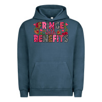 Pigment Midnight Navy Fringe with benefits Valentine's Day Urban Hoodie - HowdyJamesFarm