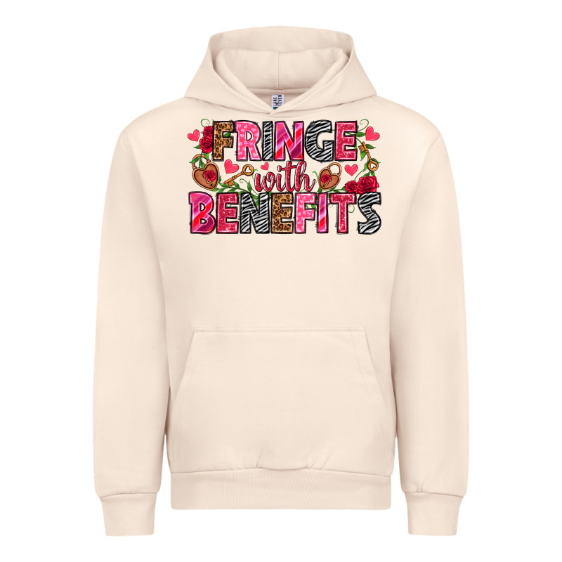 Fringe With Benefits Valentine's Day Urban Hoodie by HowdyJamesFarm | Teevron