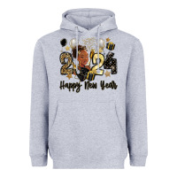 Heather Grey 2024 happy new year black woman Heavyweight Hoodie - MaliasSmallBusiness