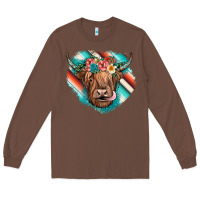 Chestnut highland cow serape Long Sleeve Tee - JahusDesignShop