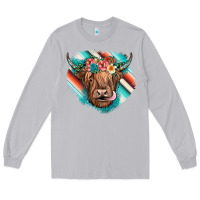 Moon Dust highland cow serape Long Sleeve Tee - JahusDesignShop