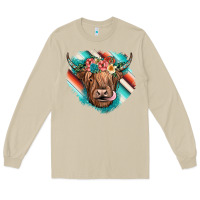 Mushroom highland cow serape Long Sleeve Tee - JahusDesignShop