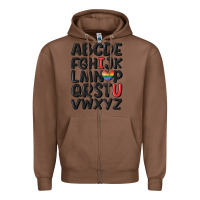 Chestnut pride alphabet Zipper Hoodie - MaliasSmallBusiness