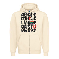 Sandshell pride alphabet Zipper Hoodie - MaliasSmallBusiness
