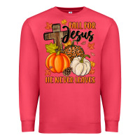 Cardinal fall for jesus he never leaves Premium Sweatshirt - MaliasSmallBusiness