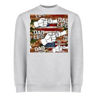 Heather Grey dad life fist bump seamless pattern Heavyweight Sweatshirt - HRA Design Shop