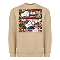 Mushroom dad life fist bump seamless pattern Heavyweight Sweatshirt - HRA Design Shop