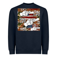Navy dad life fist bump seamless pattern Heavyweight Sweatshirt - HRA Design Shop