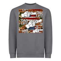 Dad Life Fist Bump Seamless Pattern Heavyweight Sweatshirt | Teevron